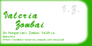 valeria zombai business card